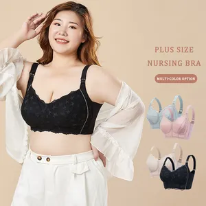 Wholesale Sexy Ladies Lace Big 36 46 CDE Breast Pregnancy Plus Size Breastfeeding Nursing Bra Clothing for Maternity Women