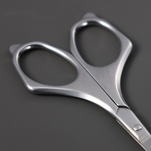 Nouvel ensemble de tondeuses à poils de nez pour hommes, tête ronde en acier inoxydable, petits ciseaux manuels pour le rasage et le nettoyage du nez. - Product Image 2