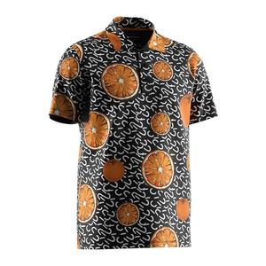 เสื้อโปโลพิมพ์ลายดอกไม้ชายหาดสไตล์ฮาวายสำหรับผู้ชายพร้อมโลโก้แบบกำหนดเอง - Product Image 3