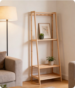 Estante <span class=keywords><strong>de</strong></span> <span class=keywords><strong>Madera</strong></span> <span class=keywords><strong>de</strong></span> 3 Niveles, Multicolor, para Exhibición <span class=keywords><strong>de</strong></span> Abrigos, Sombreros, Decoración del Hogar, Plantas, Sala <span class=keywords><strong>de</strong></span> Estar, Oficina - Product Image 2
