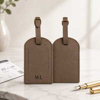 Étiquettes de bagages en cuir PU personnalisées pour mariage, cadeaux en gros pour garçons d'honneur, étiquettes de voyage vintage en cuir vierge gravables au laser