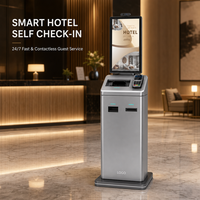 End-to-End-Anpassbare Selbstbedienungs-Check-in-Check-out-Kiosk für Hotels mit Touchscreen, Pass-Scanner und Karten-Schlüsselautomat