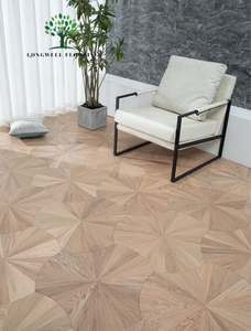Piso moderno de madera de roble con flor de loto, pisos de madera para interiores, diseño de parquet, pisos de madera dura para interiores - Product Image 5