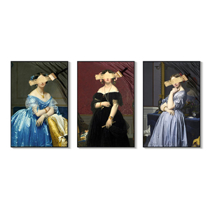 Hotsale <span class=keywords><strong>di</strong></span> Alta Qualità <span class=keywords><strong>di</strong></span> stile Moderno Cornice della Tela <span class=keywords><strong>di</strong></span> canapa <span class=keywords><strong>di</strong></span> Arte Della Parete Della Casa della parete del salone decorazioni Astratta Olio Pittura Della Donna - Product Image 1