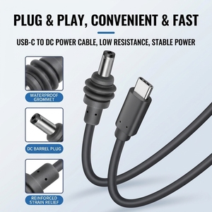 สายชาร์จ USB-C เป็น DC แบบกันน้ำ PVC ขนาด OD5.0 มม. รองรับ PD 100W สำหรับ Starlink Mini ชนิดสายทองแดงเคลือบดีบุก 18AWG - Product Image 5