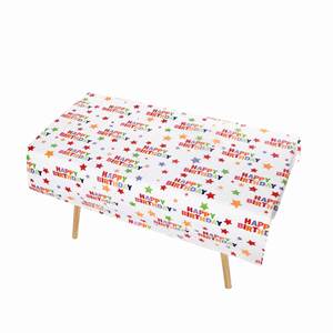 Disposable <b>Plastic</b> 54X108 Inch Pe Happy Tablecloth Waterproof Rectangle Birthday Party <b>Table</b> <b>Cover</b> - Product Image 1
