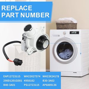 Pompe de vidange pour lave-linge WH23X28418 120V AC, pièce de rechange pour réparation de lave-linge G/E - Product Image 4