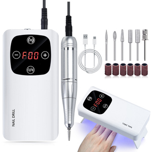 Polisseuse à ongles électrique professionnelle <span class=keywords><strong>2</strong></span> en <span class=keywords><strong>1</strong></span> Cross-Border New 45000rpm High Power Nail Drill With UV Lamp - Product Image 1
