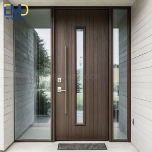 ประตูหน้าบ้านคู่แบบภายนอกพร้อมดีไซน์กระจกฝรั่งเศส - Product Image 1