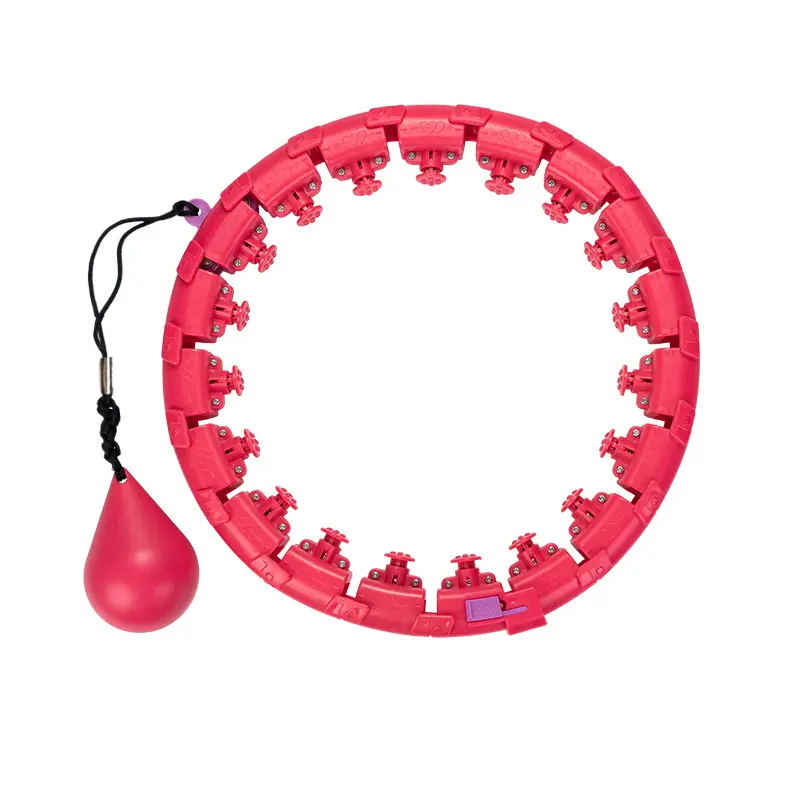 Anello hula Non-goccia cerchio lunghezza regolabile massaggio hula hoops 24 nodi anello hula staccabile cerchio home fitness