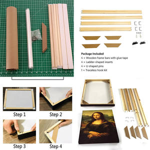 5 panneaux en bois <span class=keywords><strong>toile</strong></span> cadre bois mur photo décor à la maison bricolage personnalisé cintre avec cadre <span class=keywords><strong>pas</strong></span> <span class=keywords><strong>cher</strong></span> peinture photo bois civière barres - Product Image 5