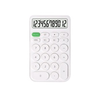 Calculatrice de bureau en plastique, mignon, affichage de 12 chiffres, double puissance, calculatrice de bureau