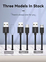 Câble USB en nylon type-c pour iPhone 14 pro Max V8 Micro USB type C câble de données cordons de charge de téléphone portable