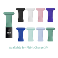 HuaMJ 20mm 22mm bracelet de montre d'infirmière épingles de sécurité Fob en Silicone bracelet de montre fob pour Samsung Galaxy Active