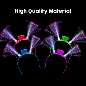 Serre-têtes à fibres optiques scintillantes pas chers en gros, serre-têtes à fibres optiques LED lumineux pour fête, costume de princesse, cosplay, jouet - Product Image 5