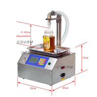 Machine semi-automatique de pesage pour liquides en petites quantités : miel, eau minérale, liqueur, vernis à ongles, huile, jus, bière (avec pompe)