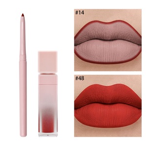 Riasan Vegan 20 Warna Lipstik & Pensil Bibir <span class=keywords><strong>2</strong></span> in 1 Tahan Air Vegan Lipstik Padat & Kit Pensil Bibir - Product Image 5