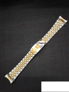 <span class=keywords><strong>Bracelet</strong></span> Jubilé 20mm 21mm 22mm pour Tudor 1958, extrémités courbées solides, <span class=keywords><strong>bracelet</strong></span> de <span class=keywords><strong>montre</strong></span> en acier inoxydable Rlx, fermoir pliant Glide Lock - Product Image 1