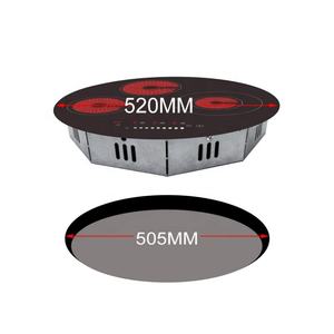 Placa de Cocción Vitrocerámica con Control Táctil por Sensor y 3 Zonas de Cocción, Nuevo Diseño de Fabricante Chino - Product Image 4