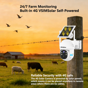 Caméra de sécurité PTZ solaire sans fil JOAREON New Tuya, alimentée par batterie, 3MP, dôme, réseau, 4G - Product Image 4