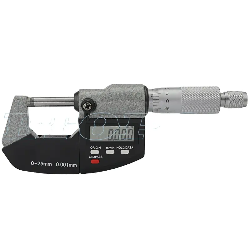 Micrômetro digital eletrônico, micrômetro digital eletrônico de 0.001mm com ponta de carboneto, medidor de calibre 0-25mm
