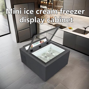 Tự Phục Vụ Máy Tính Để Bàn Ice Cream Và Sữa Chua <span class=keywords><strong>Showcase</strong></span> Mini <span class=keywords><strong>Countertop</strong></span> 3-Pan Ice Cream Tủ Đông - Product Image 3