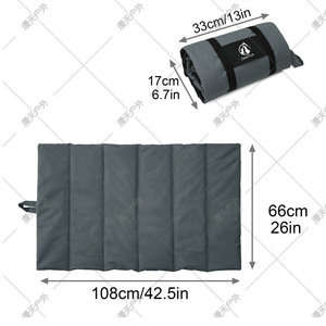 <b>Folding</b> Pet Mat Rectangle Coffee Gray Blue Fabric Dog Sleeping Mat Outdoor Camping Travel Portable Pet <b>Bed</b> - Product Image 2