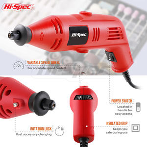 Hi-Spec 130W <b>Electric</b> Grinder <b>Kit</b> With Accessories For Jewelry Engraving And DIY Crafting - Product Image 3