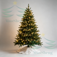 Sapins de Noël pré-éclairés 6 pieds LED artificiels pour extérieur et intérieur, vente en gros, fournisseur OEM, personnalisables