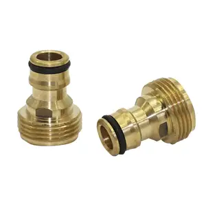 3/4 Inch Male Thread Copper Quick Connectors Joints Car Washing Tube Fittings Home Garden Homebrew Watering Irrigation Tool