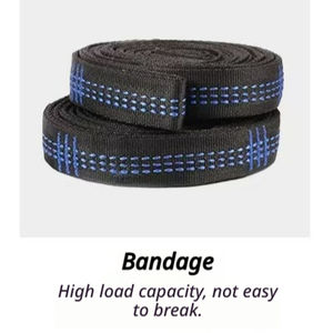 Hamac de camping double anti-retournement en nylon parachute imperméable, portable, avec sangles <span class=keywords><strong>d</strong></span>'arbre et mousquetons pour l'extérieur - Product Image 4