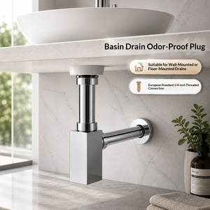 <span class=keywords><strong>Sifone</strong></span> per <span class=keywords><strong>Lavabo</strong></span> di Alta Qualità, Trappola a Bottiglia in Acciaio Inox 304 Argento, Prezzo di Fabbrica - Product Image 2