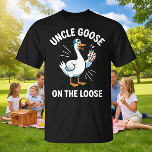 Camiseta con diseño divertido de Uncle Goose On The Loose Meme, diseño divertido a juego para la familia - Product Image 3