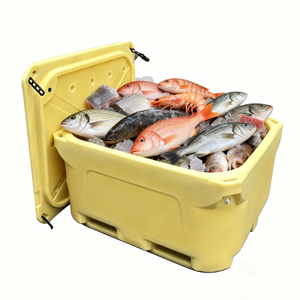 Rotationsgeformter Thermischer Wasserdichter Tragbarer 460L Großvolumiger Isolierter PE-Kühlbehälter für Fischtransport Kühlkette Lebendfischtransport - Product Image 1