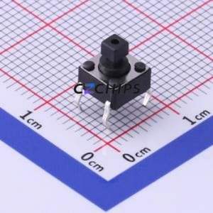 UK-B0219-CJ-160 Tactile Switch Through hole-4P,6x6mm Switch Single Pole Single Throw Rectangle Button 1.6N Through Hole - Product Image 1