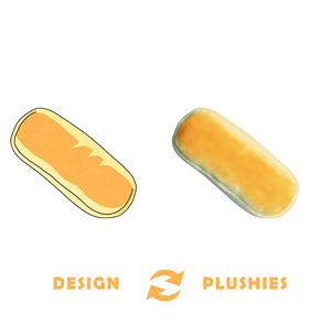 Coussin en peluche mignon et amusant en forme de pain au beurre, adorable coussin en peluche en forme de pain grillé simulé - Product Image 1