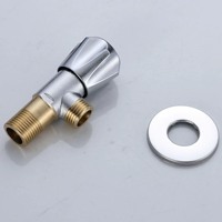 Robinet de salle de bain JISIYU de haute qualité, 1/2 pouce, en fer avec noyau en nylon, finition chromée, garantie 3 ans, ouverture rapide 90°