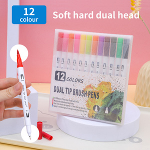 Marqueurs <span class=keywords><strong>à</strong></span> double pointe pour artistes, marqueurs de coloriage <span class=keywords><strong>à</strong></span> pointe fine, livres de coloriage pour enfants et adultes, calligraphie, stylo pinceau aquarelle - Product Image 6