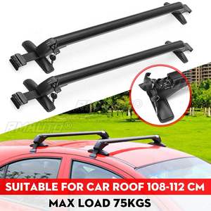 2 barres transversales de toit de voiture 110-115 cm avec serrures antivol et clés - Product Image 1