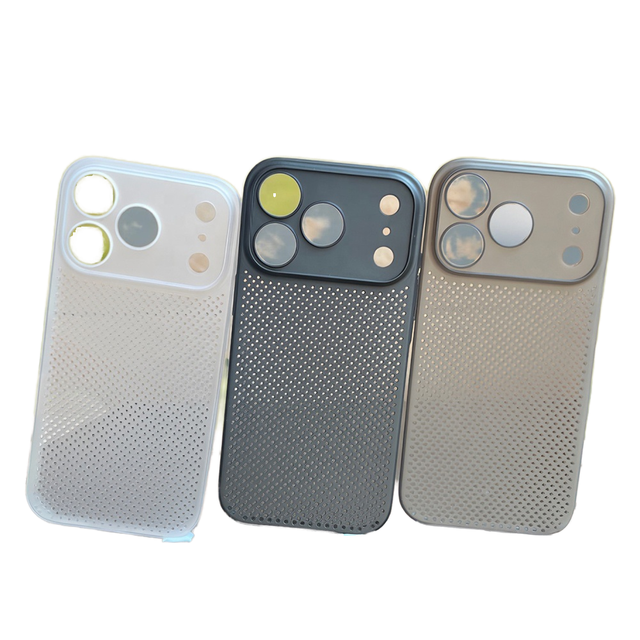 For for Mesh Cooling Phone Case 14 15 16 17 Pro Max Ventilated Design Heat Dissipation Ultra Thin Lightweight Gaming