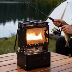 Lampe à pétrole robuste en acier au carbone et en acier inoxydable pour équipement de bushcraft - Product Image 6