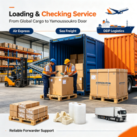 Transitaire Alibaba Amazon vers la Côte d'Ivoire Yamoussoukro DDP Service de logistique express aérien et maritime porte-à-porte