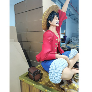 Sculpture artisanale <span class=keywords><strong>en</strong></span> résine personnalisée, figurine une pièce grandeur nature, statue de décoration Luffy pour collection et exposition - Product Image 4