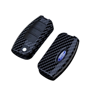 Cover per Chiave Auto in Fibra di Carbonio ABS per <span class=keywords><strong>Ford</strong></span> Fiesta Focus B-Max C-Max Mondeo Falcon Eco Sport Galaxy, <span class=keywords><strong>Accessori</strong></span> Portachiavi - Product Image 1