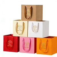 Sac en carton de luxe personnalisé avec logo doré à chaud, en matériaux recyclés, pour emballage cadeau, artisanat, bougies et autres utilisations, estampage à chaud