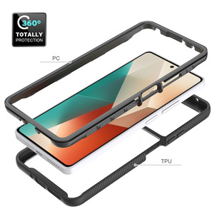 Chống sốc lai khó khăn Acrylic cứng PC trở lại mềm TPU khung trường hợp bìa với bên trong 4 góc Redmi lưu ý 13 5g - Product Image 6
