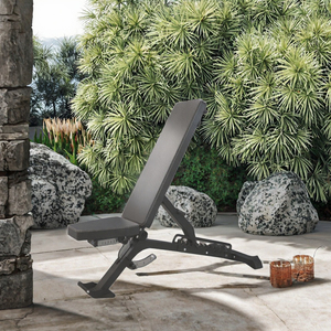 SAERDE Bench Heavy Duty Adjustable Folding Weight Bench for <b>Dumbbell</b> Workout with Leg Hold Down and Dip Station Bench - Product Image 6