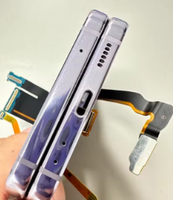 Rangka tengah perumahan dengan engsel Kabel Flex goresan kecil tanpa Lcd untuk Samsung Z Flip 4 F721u F721B F721n F721 bingkai Tengah