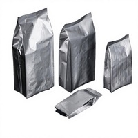Sacs d'emballage sous vide jetables à soufflets latéraux scellés en aluminium, en matériau BOPP/AL/PE, pour thé, snacks, grains de café, aliments pour animaux de compagnie