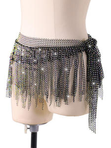 Ceinture de <span class=keywords><strong>danse</strong></span> <span class=keywords><strong>orientale</strong></span> pour femmes, avec strass et franges multicouches, accessoire de <span class=keywords><strong>danse</strong></span> <span class=keywords><strong>orientale</strong></span> - Product Image 4